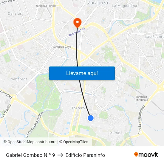 Gabriel Gombao N.º 9 to Edificio Paraninfo map