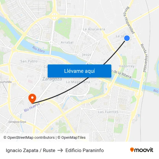 Ignacio Zapata / Ruste to Edificio Paraninfo map