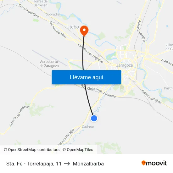 Sta. Fé - Torrelapaja, 11 to Monzalbarba map