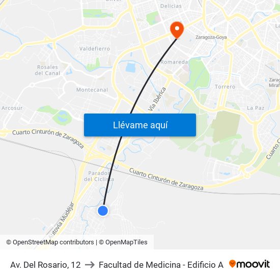 Av. Del Rosario, 12 to Facultad de Medicina - Edificio A map