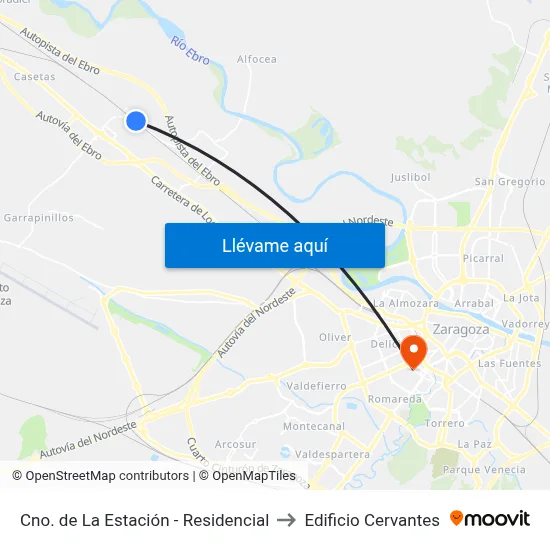 Cno. de La Estación - Residencial to Edificio Cervantes map