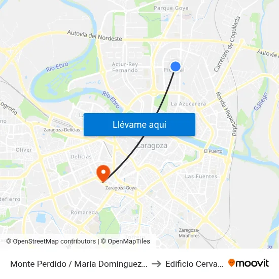 Monte Perdido / María Domínguez Remón to Edificio Cervantes map