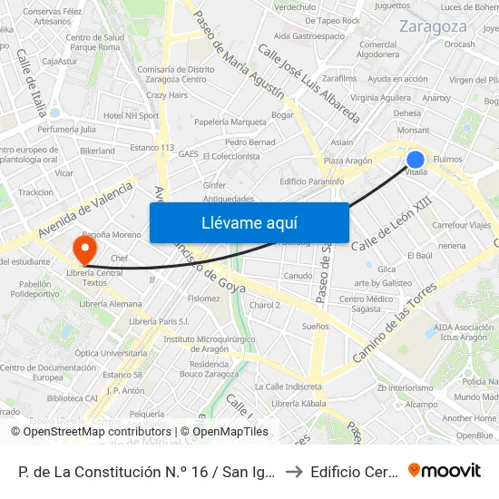 P. de La Constitución N.º 16 / San Ignacio de Loyola to Edificio Cervantes map