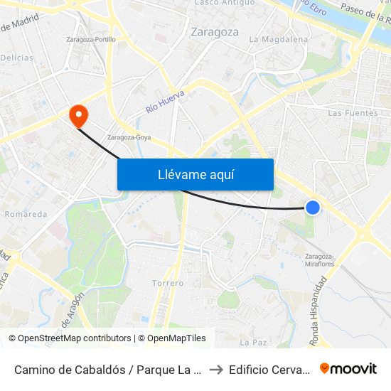 Camino de Cabaldós / Parque La Granja to Edificio Cervantes map