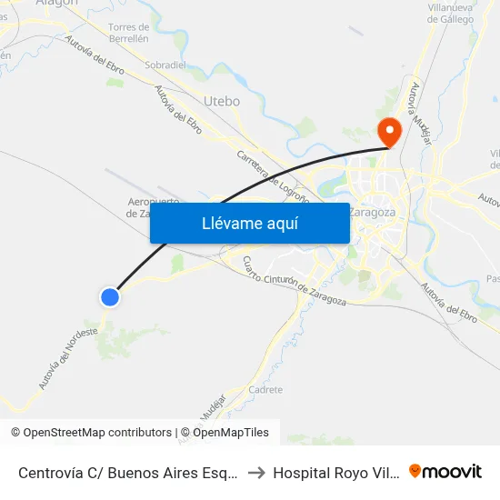 Centrovía C/ Buenos Aires Esquina Relax to Hospital Royo Villanova map
