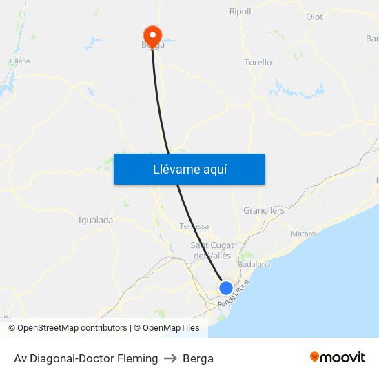 Av Diagonal-Doctor Fleming to Berga map