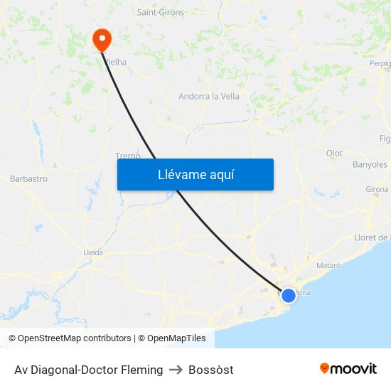 Av Diagonal-Doctor Fleming to Bossòst map