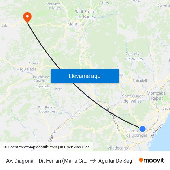 Av. Diagonal - Dr. Ferran (Maria Cristina) to Aguilar De Segarra map