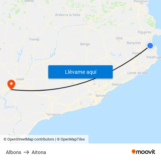 Albons to Aitona map