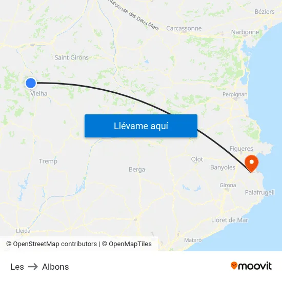 Les to Albons map