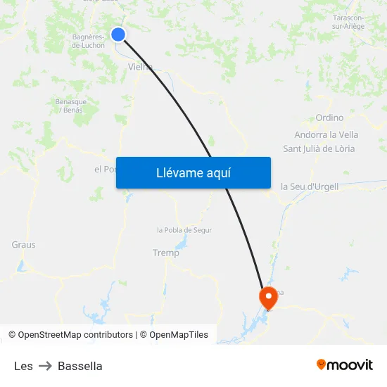 Les to Bassella map