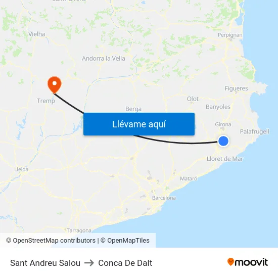 Sant Andreu Salou to Conca De Dalt map