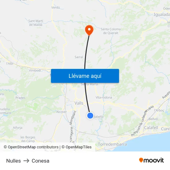 Nulles to Conesa map