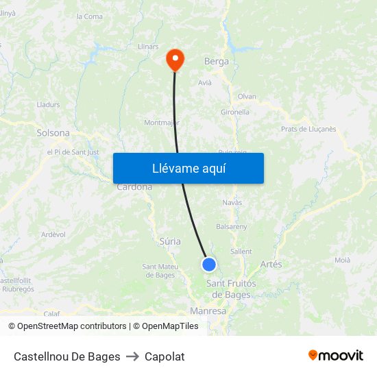 Castellnou De Bages to Capolat map