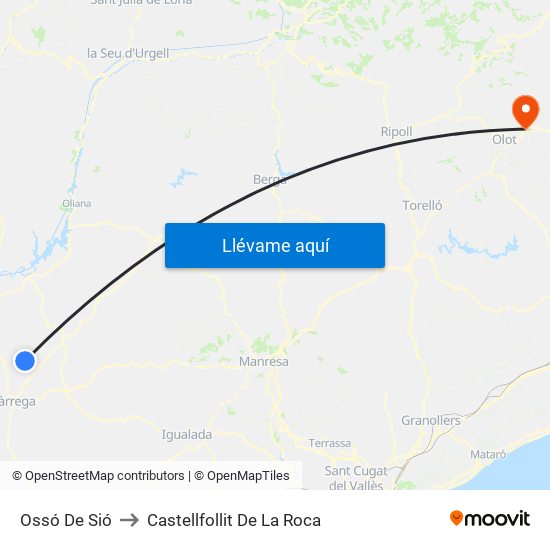 Ossó De Sió to Castellfollit De La Roca map