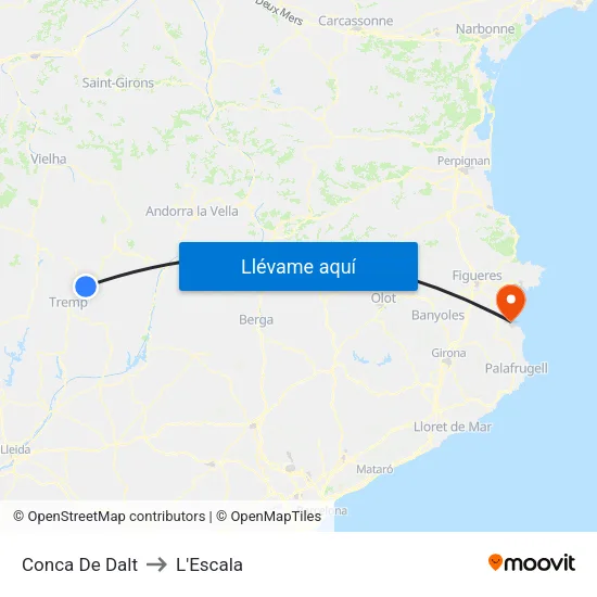 Conca De Dalt to L'Escala map