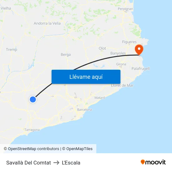 Savallà Del Comtat to L'Escala map