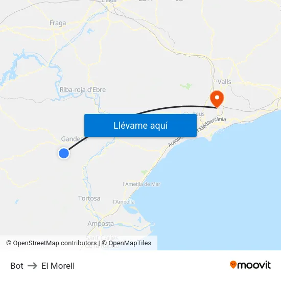 Bot to El Morell map