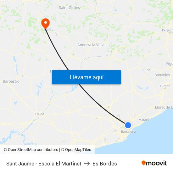 Sant Jaume - Escola El Martinet to Es Bòrdes map