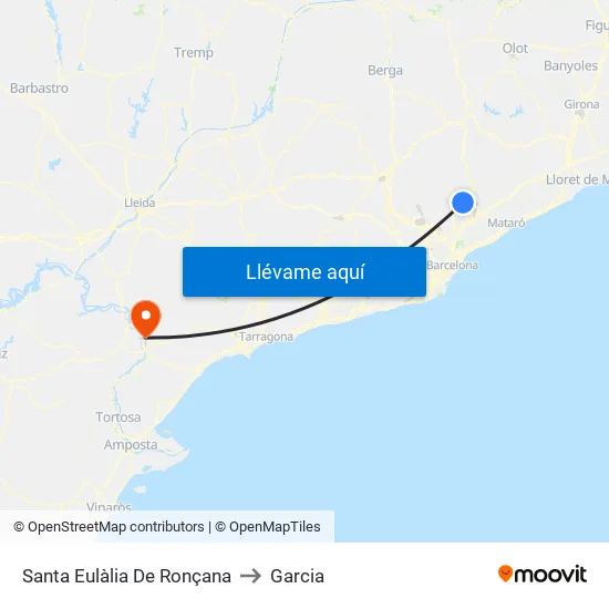 Santa Eulàlia De Ronçana to Garcia map