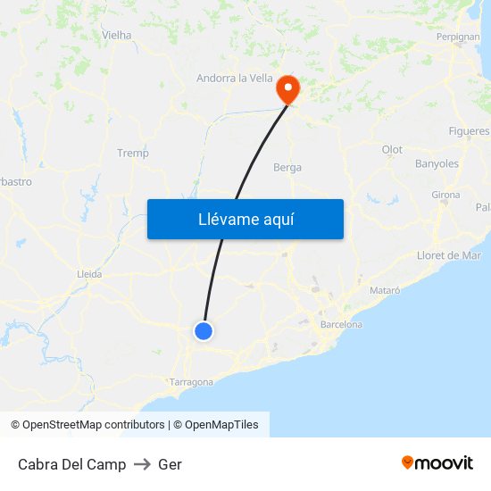 Cabra Del Camp to Ger map