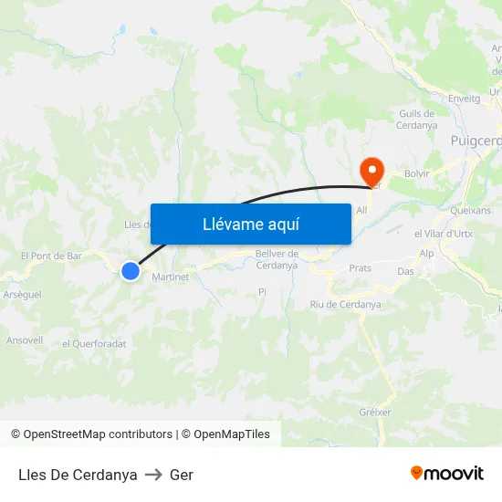 Lles De Cerdanya to Ger map