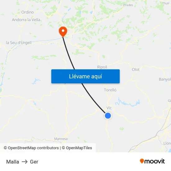 Malla to Ger map