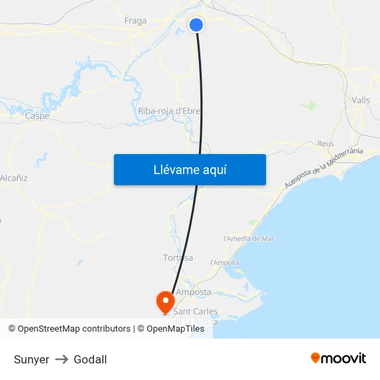 Sunyer to Godall map