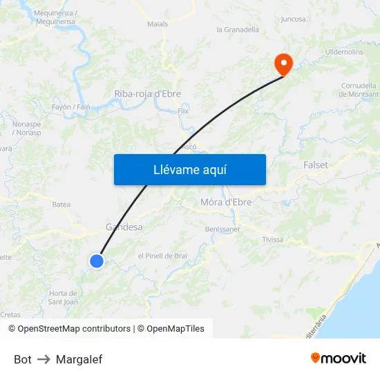 Bot to Margalef map
