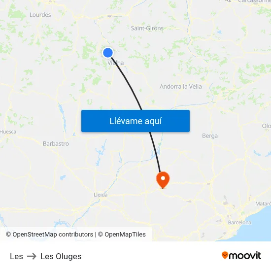 Les to Les Oluges map