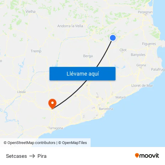 Setcases to Pira map