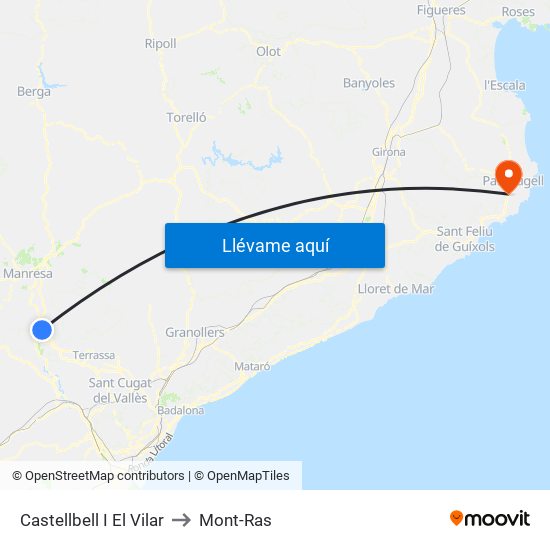 Castellbell I El Vilar to Mont-Ras map