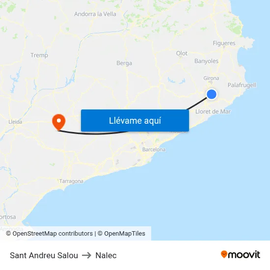 Sant Andreu Salou to Nalec map