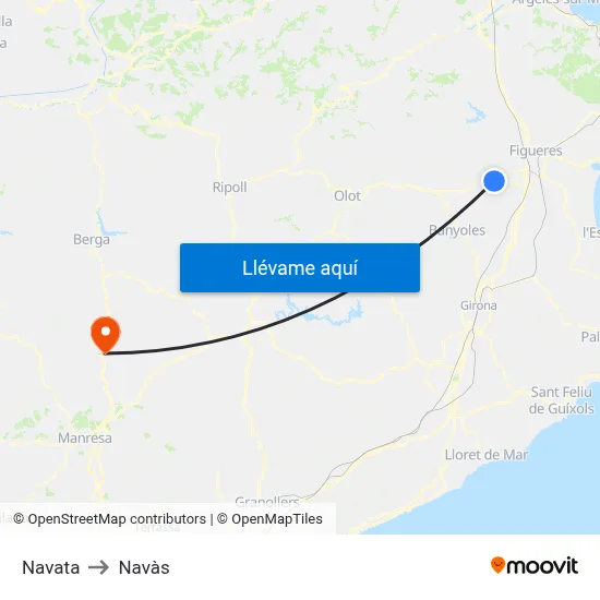 Navata to Navàs map