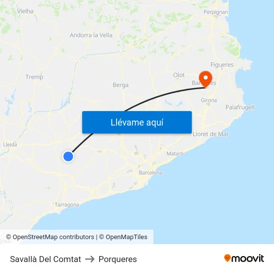 Savallà Del Comtat to Porqueres map