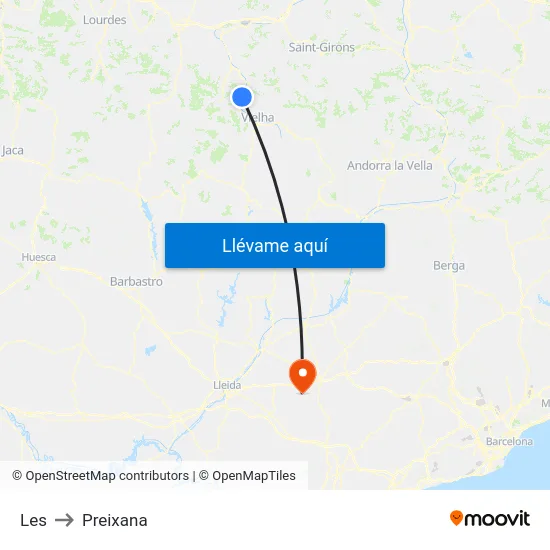 Les to Preixana map