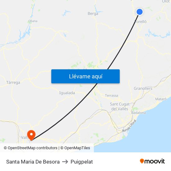 Santa Maria De Besora to Puigpelat map