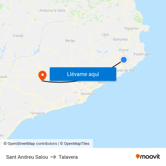 Sant Andreu Salou to Talavera map