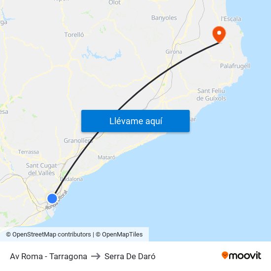 Av Roma - Tarragona to Serra De Daró map