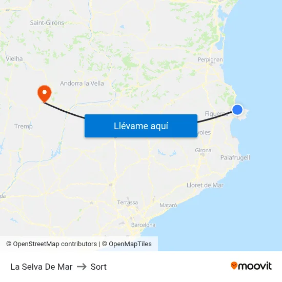 La Selva De Mar to Sort map