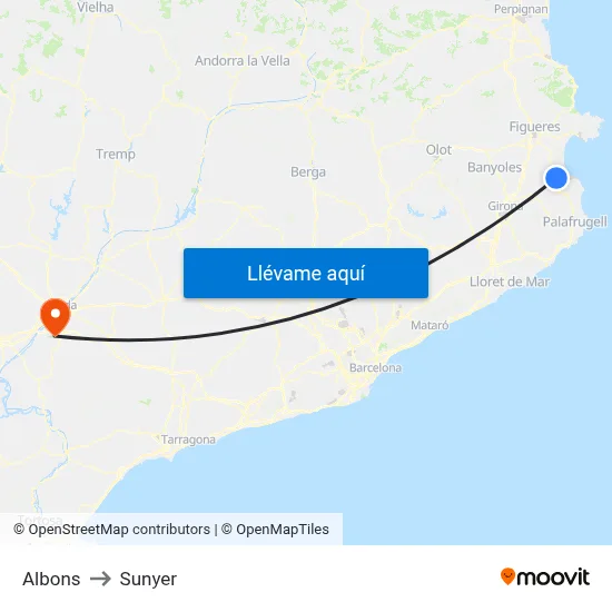 Albons to Sunyer map