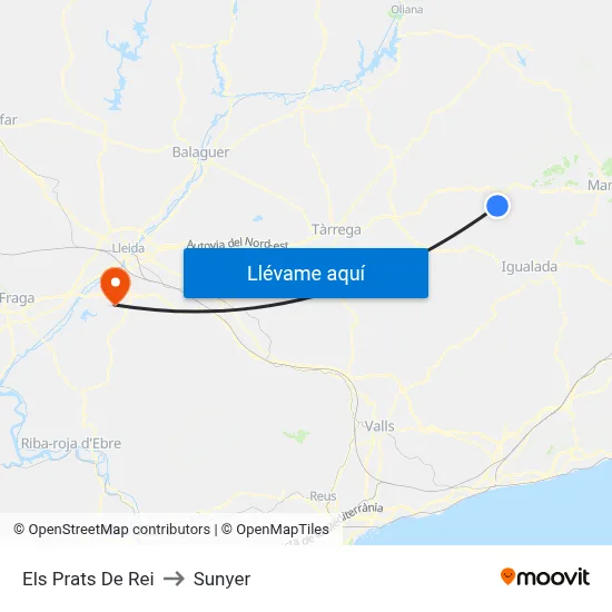 Els Prats De Rei to Sunyer map