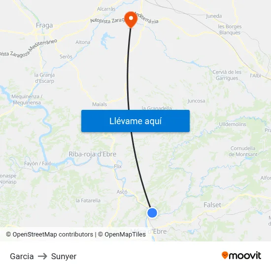 Garcia to Sunyer map