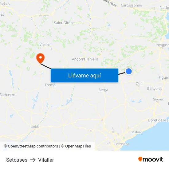 Setcases to Vilaller map
