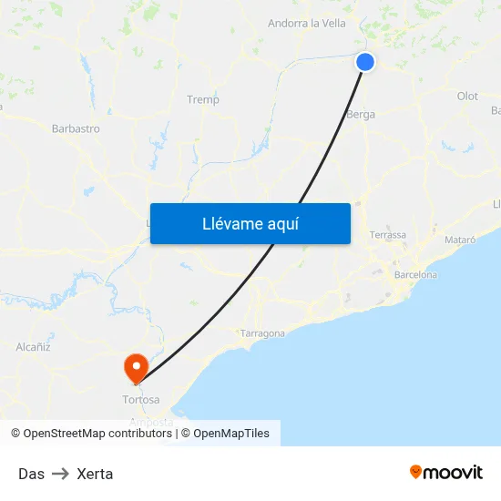 Das to Xerta map