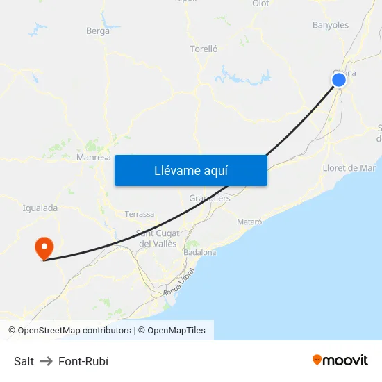 Salt to Font-Rubí map