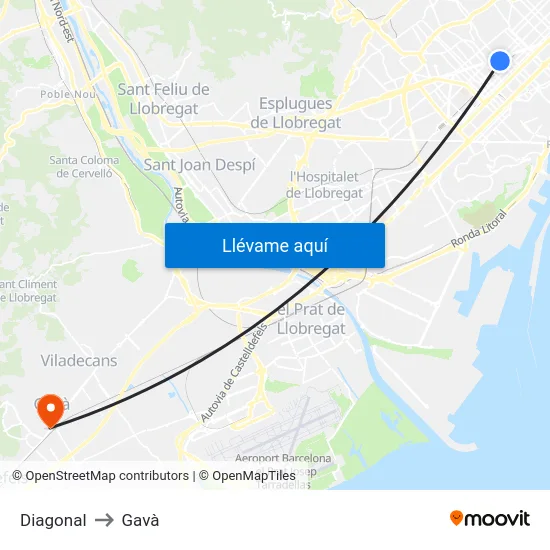 Diagonal to Gavà map