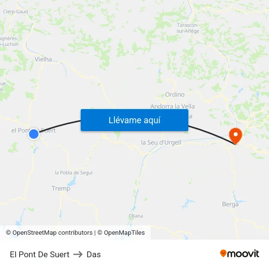 El Pont De Suert to Das map