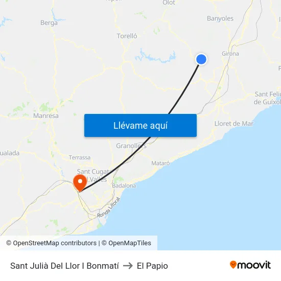 Sant Julià Del Llor I Bonmatí to El Papio map
