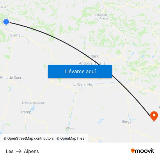 Les to Alpens map